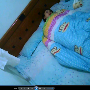 0007-Hidden camera in a Chinese hotel captures a female staff member masturbating to orgasm