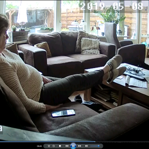 0022-IPCAM woman masturbating on the sofa, captured by home surveillance